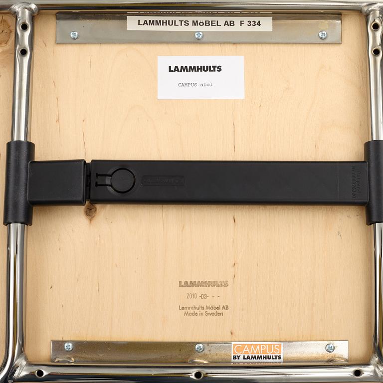 Johannes Foersom & Peter Hiort-Lorenzen, a set of eight 'Campus' chairs, Lammhults, after 1992.