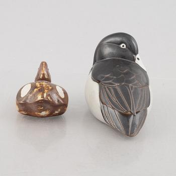 Paul Hoff, a set of seven stoneware figurines, Gustavsberg.