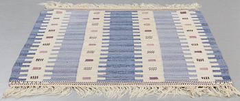 Marianne Richter, MATTO, "Blåtaggen", flat weave, ca 159,5 x 99-103,5 cm, signed AB MMF MR.