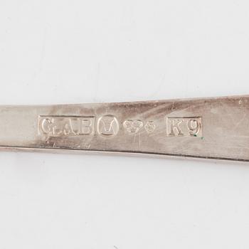 Jacob Ängman, a 24-piece silver cutlery set, model 'Rosenholm', GAB, Stockholm 1947-67.