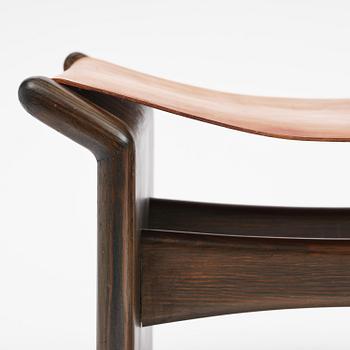 Tapio Wirkkala, a pair of stools, executed by Reino Huotari, Finland, 1981, for the Finnish Glass Museum.