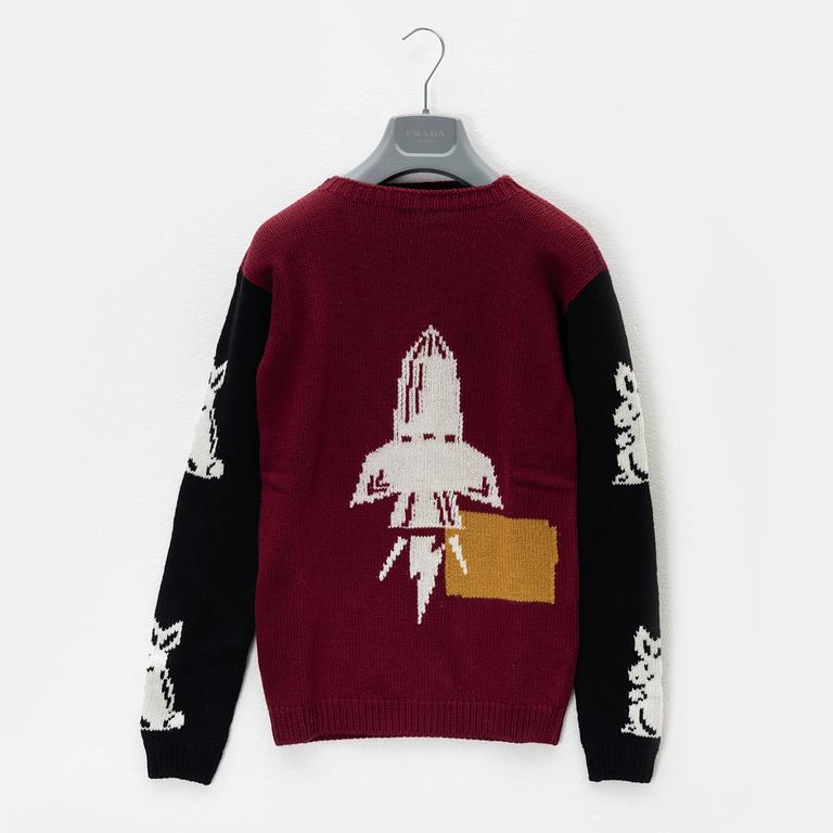 Prada, a knitted wool sweater, size 38.