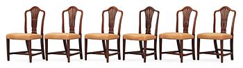 499. Six English 18th century chairs.