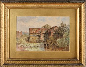 HARRY BAKER, akvarell, signerad.