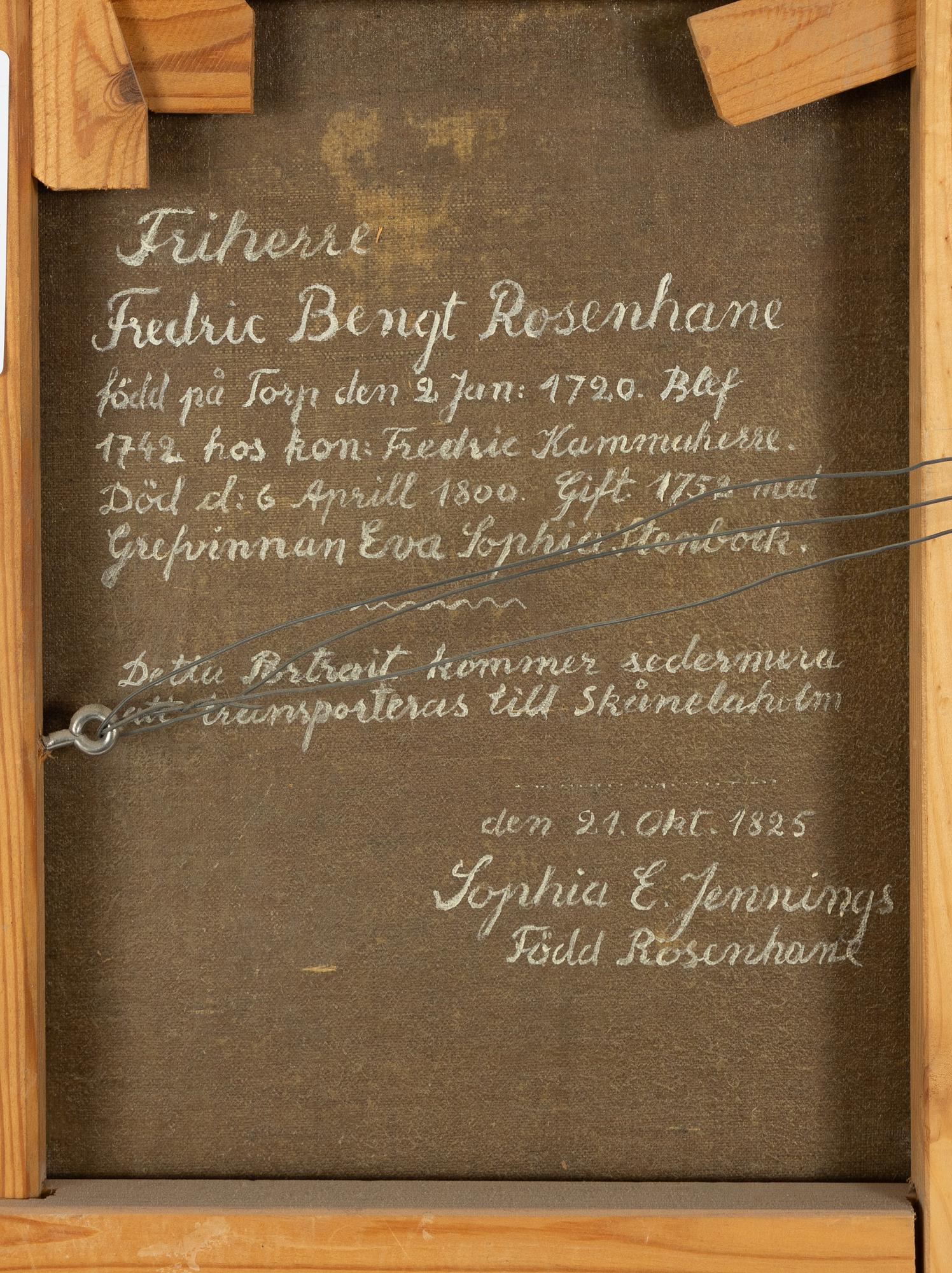 Johan Henrik Scheffel, Attributed to "Fredrik Bengt Rosenhane" (1720-1800).