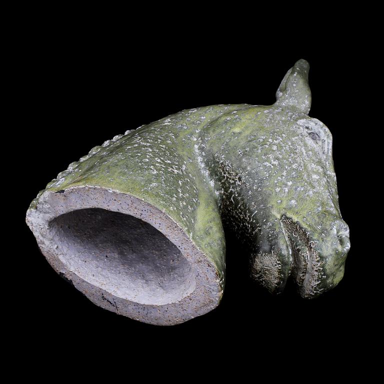 A Gunnar Nylund stoneware figure of a horse's head, Rörstrand.