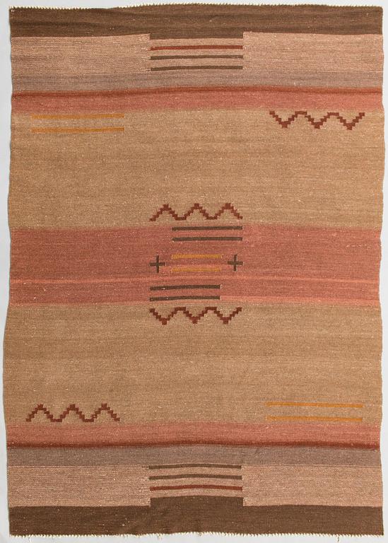 A 1930s Finnish flat weave carpet. Circa 280x200 cm.