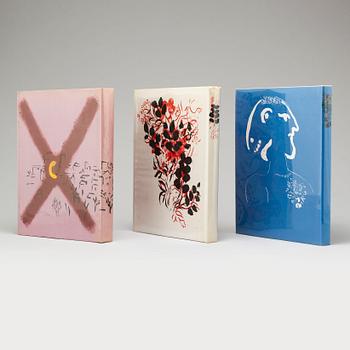 MARC CHAGALL, böcker, 3 st, "Chagall Lithograph II,III, IV".