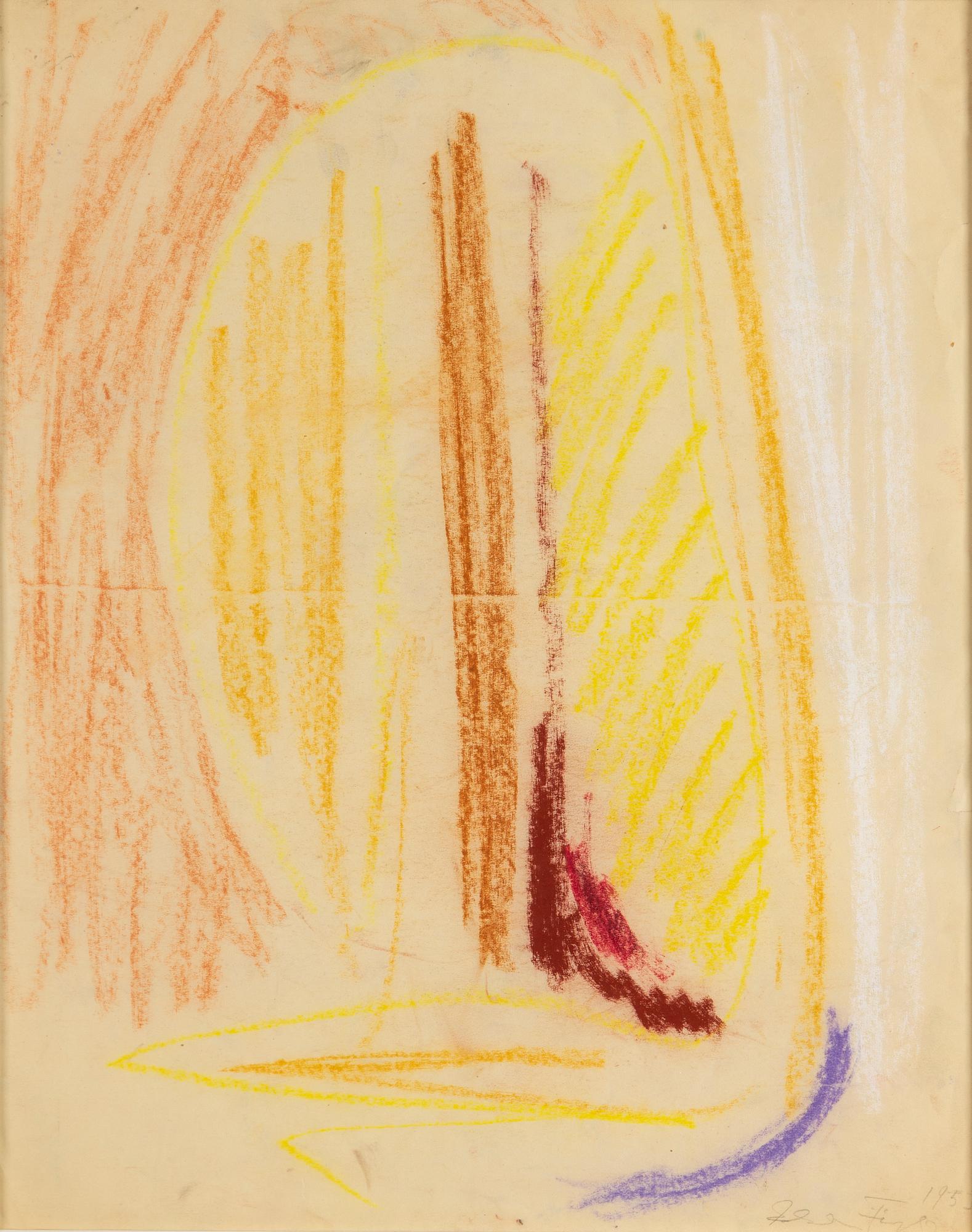 EDDIE FIGGE, pastell, signerad och daterad 1953.