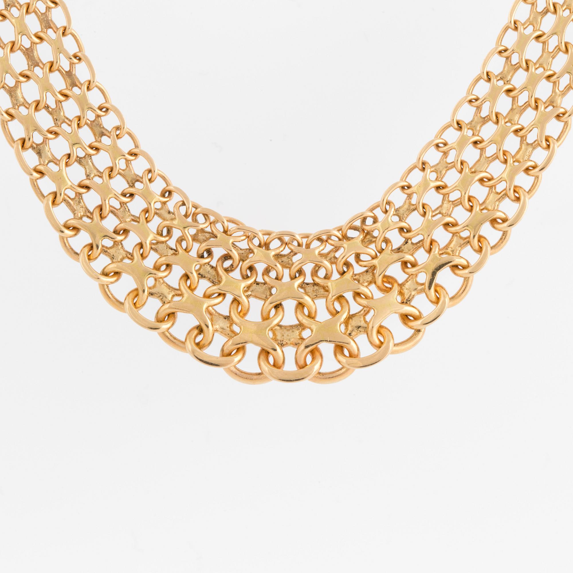 HALSBAND, 18K guld. X-länk.