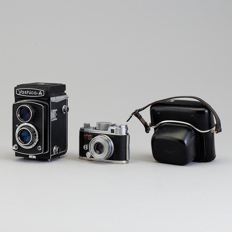 A Yashica-A and a Robot Star camera, mid 20th century.