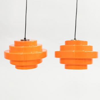 Ceiling lamps, a pair, 1970s.
