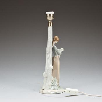 BORDSLAMPA, porslin, LLADRO, 1900-talets slut.