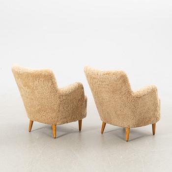 Armchairs, a pair, Swedish Modern, 1940s.
