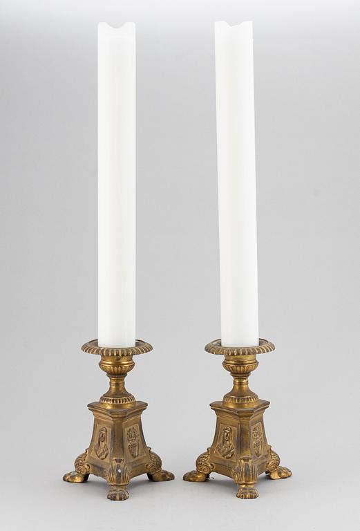 A pair of candlesticks from the 19th century.