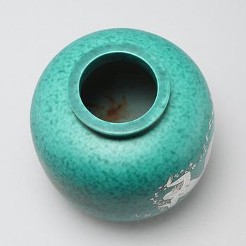 WILHELM KÅGE, vas, stengods, "Argenta", Gustavsberg, 1900-talets mitt.