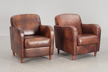 FÅTÖLJER, ett par, 1900-talets sista fjärdedel.