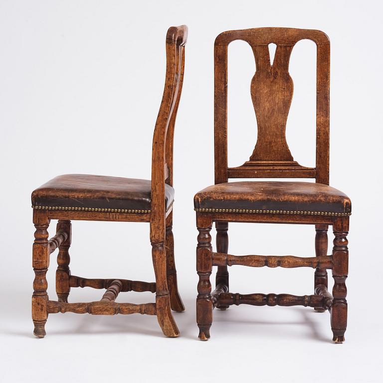 A set of six late Baroque chairs by A. Thunberg (master 1768).