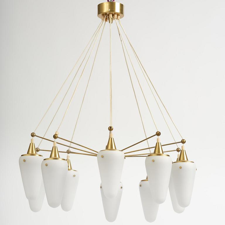 Hans-Agne Jakobsson, an imposing ceiling lamp, Hans-Agne Jakobsson AB, Markaryd, 1950s.