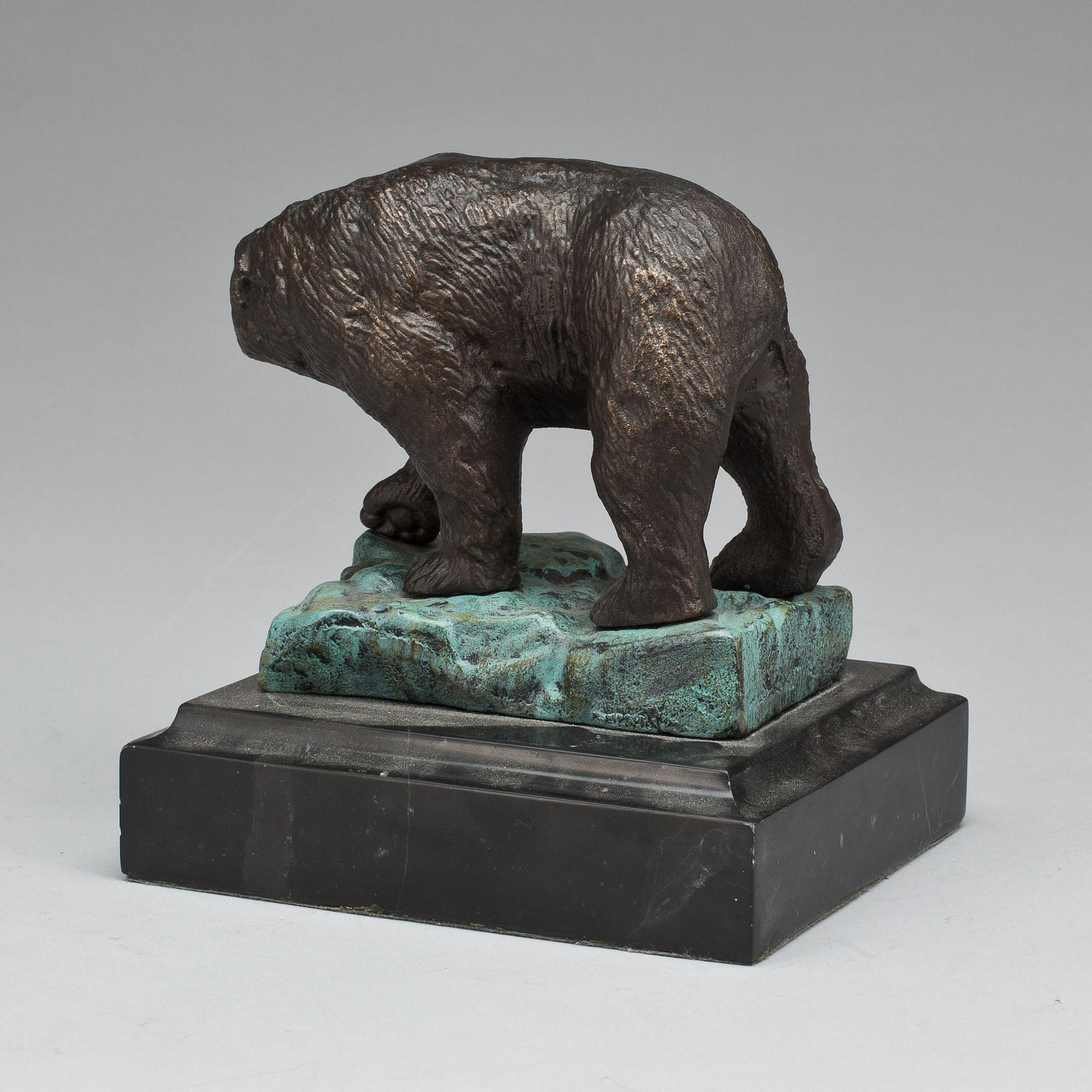 SKULPTUR, okänd konstnär. "Björn", 1900-tal.
