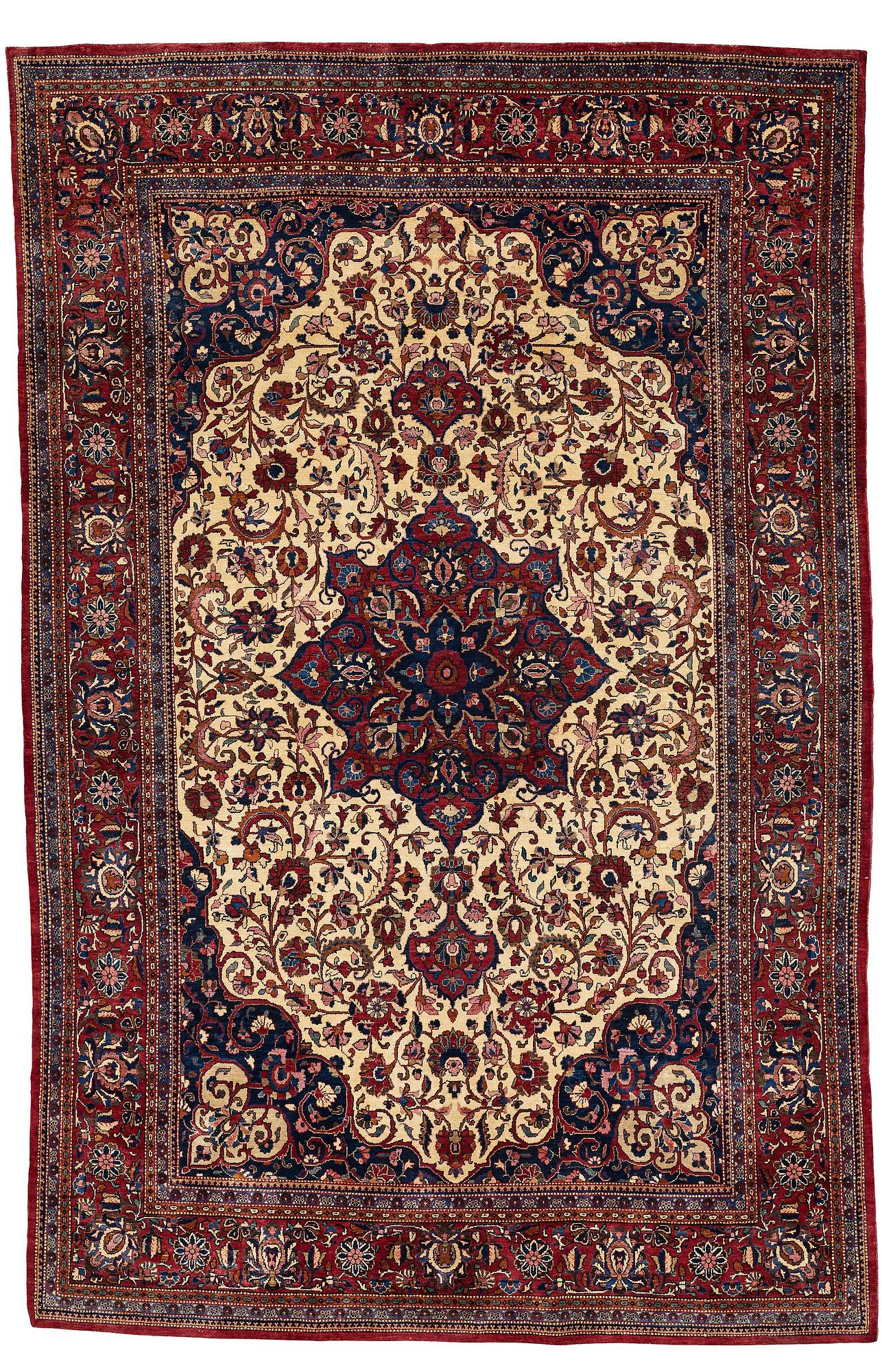 A RUG, semi-antique silk Kashan, ca 200 x 129 cm.
