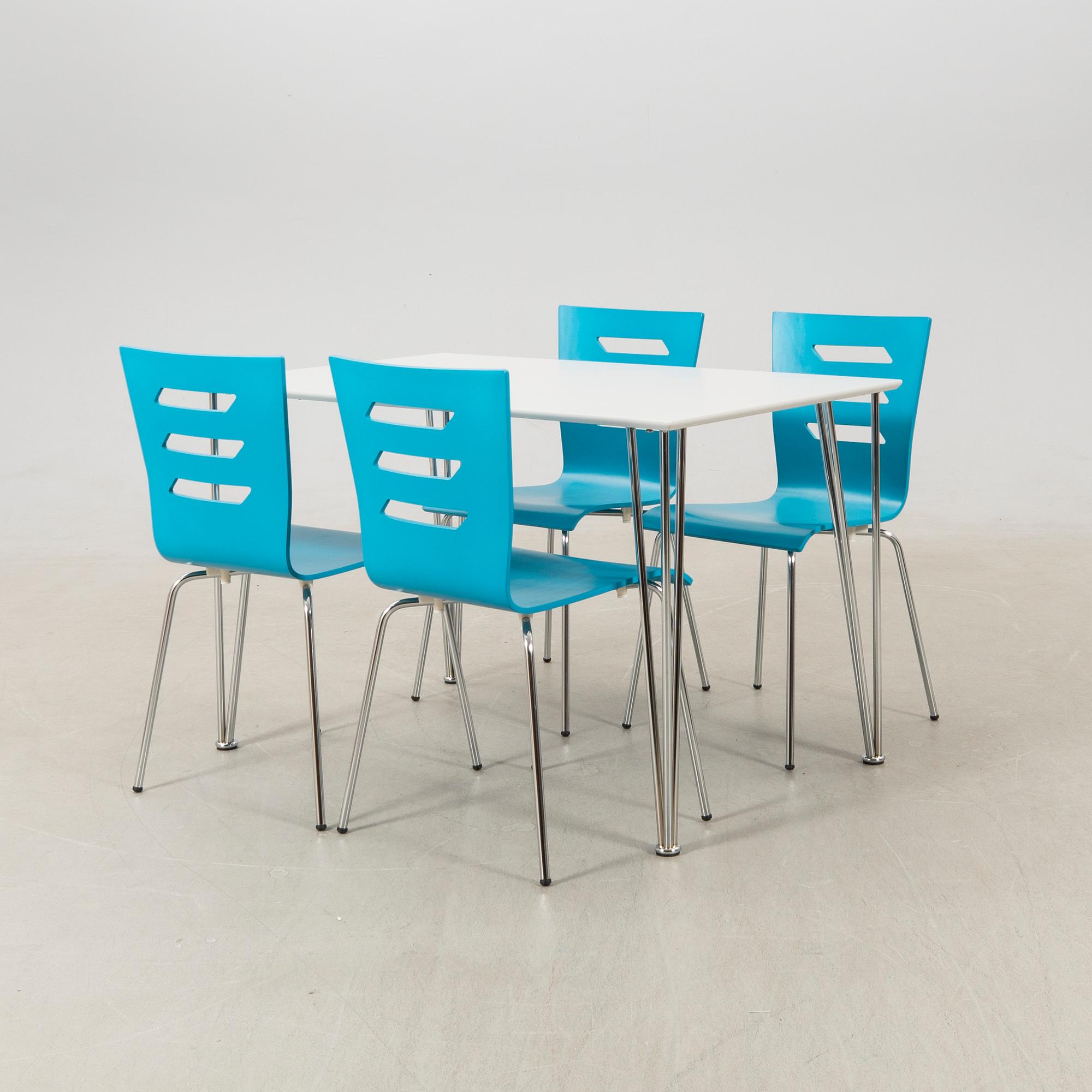 Table and chairs 4 pcs "Nina" Troeds 2000s.