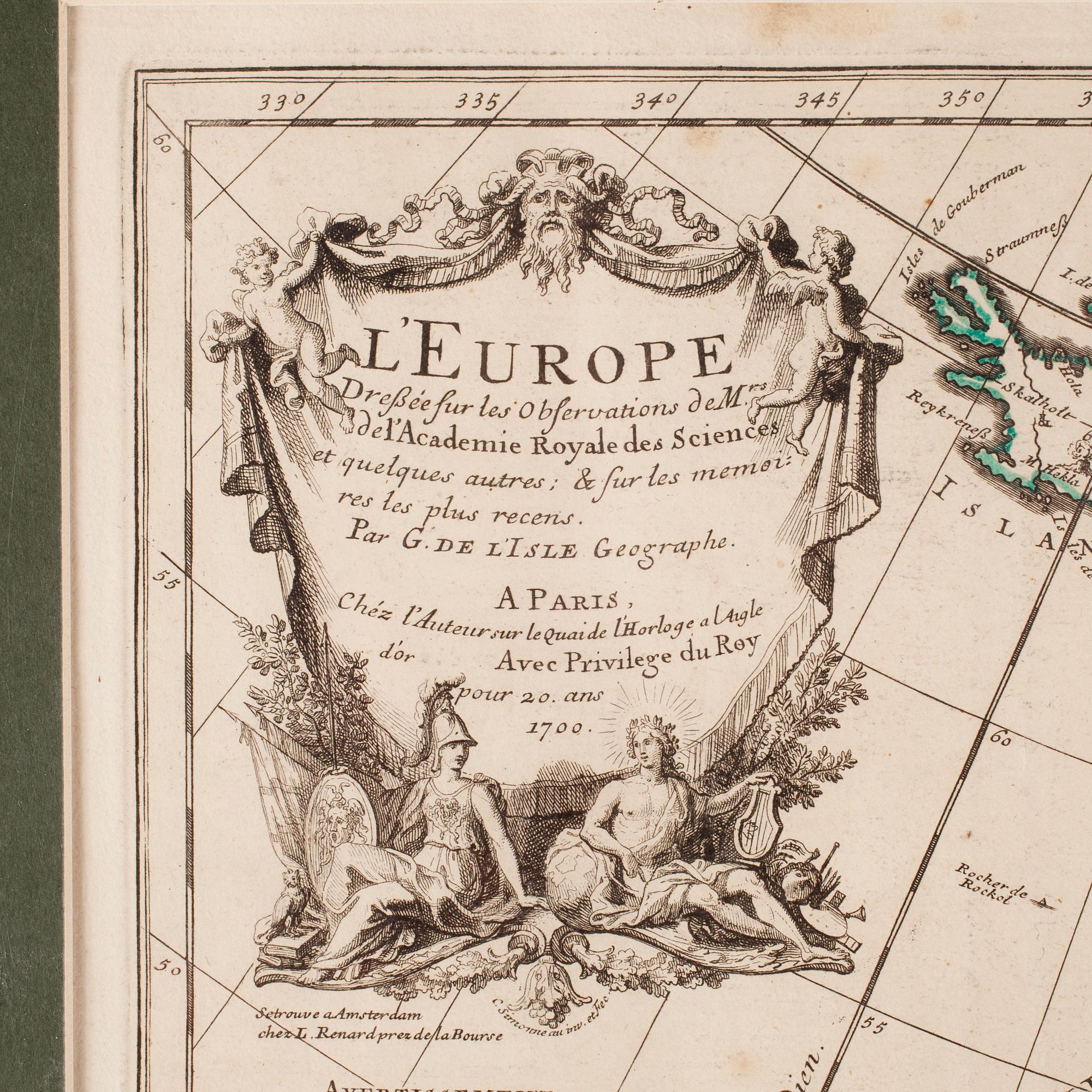 KARTA, "L´Europe", 1700-tal.