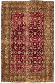 187. A MUGHAL SILK VELVET, India, probably the second half of the 18th century, ca 227 x 146,5 cm.