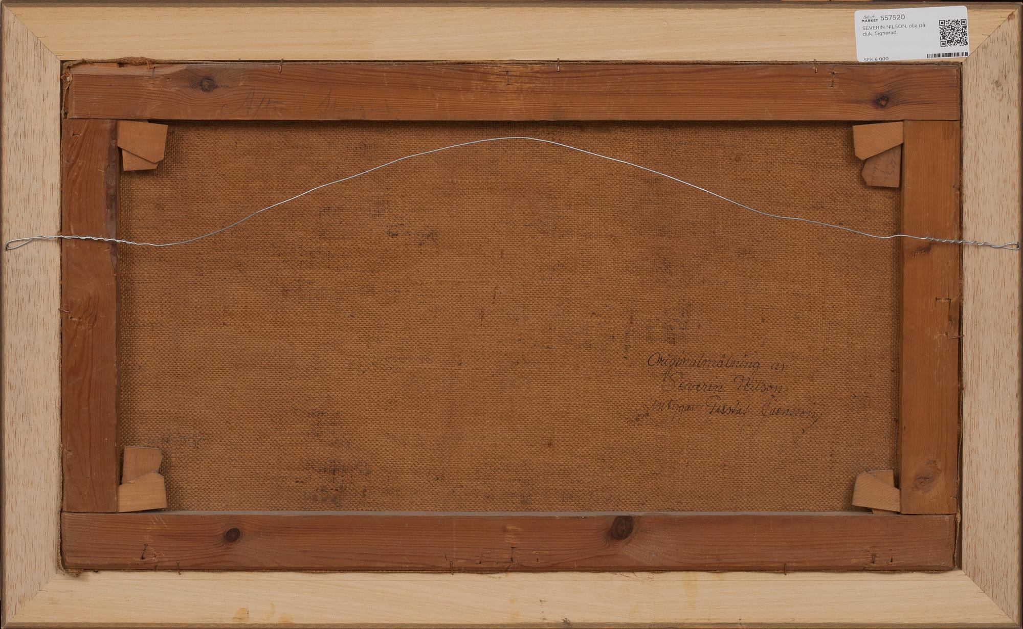 SEVERIN NILSON, olja på duk. Signerad.