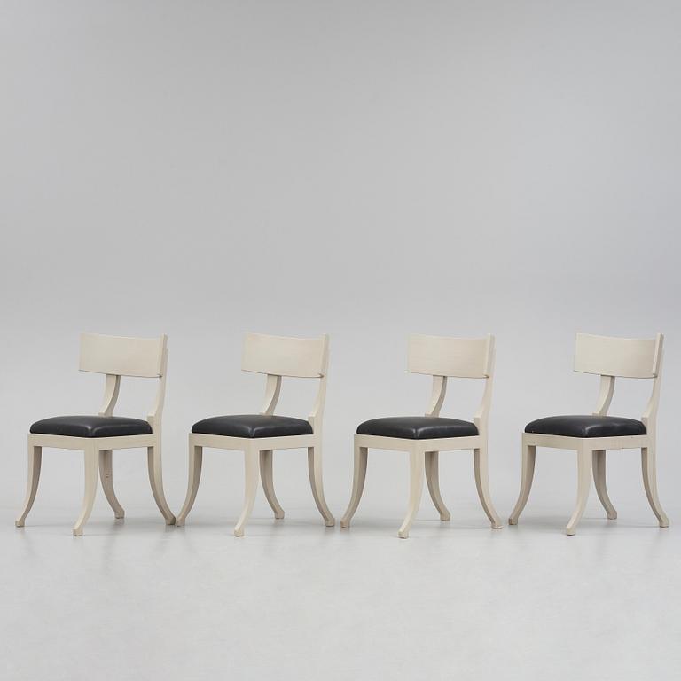 Attila Suta, a set of four dining chairs, executed in his own studio, Stockholm 2017.