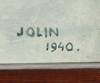 EINAR JOLIN, olja på pannå, signerad och daterad 1940.