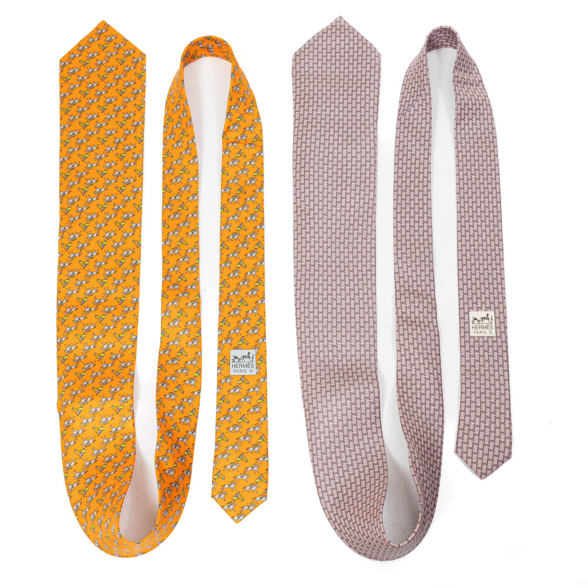 Hermès, slipsar, 2 st.