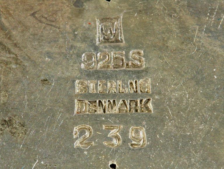 BROSCH, silver, " modell 239", Georg Jensen. Vikt 15 g.