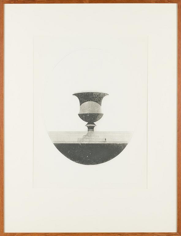 Pentti Lumikangas, drypoint, aquatint, signed and dated 1970, numbered 18/30.