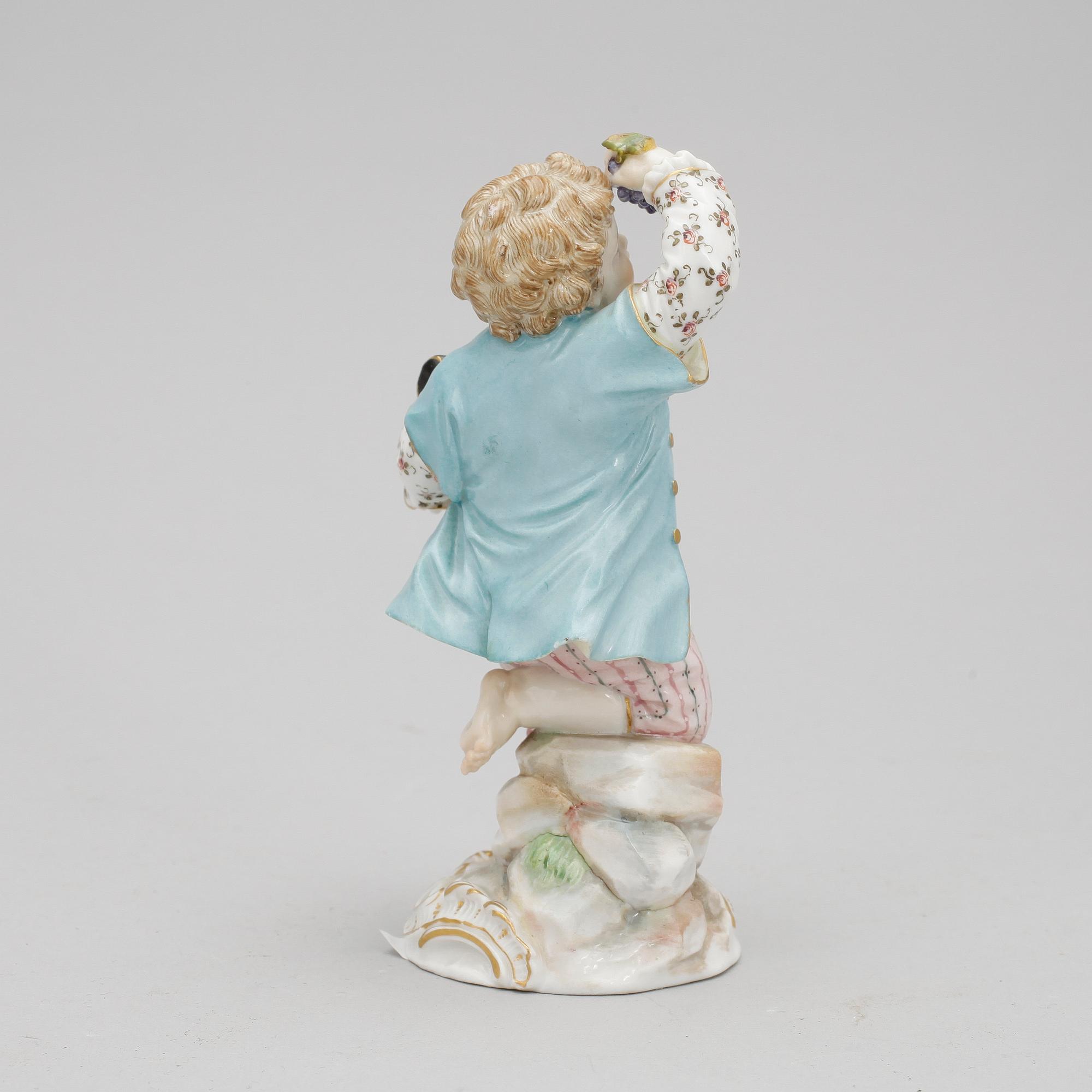 FIGURIN, porslin, Meissen, 1800-tal.