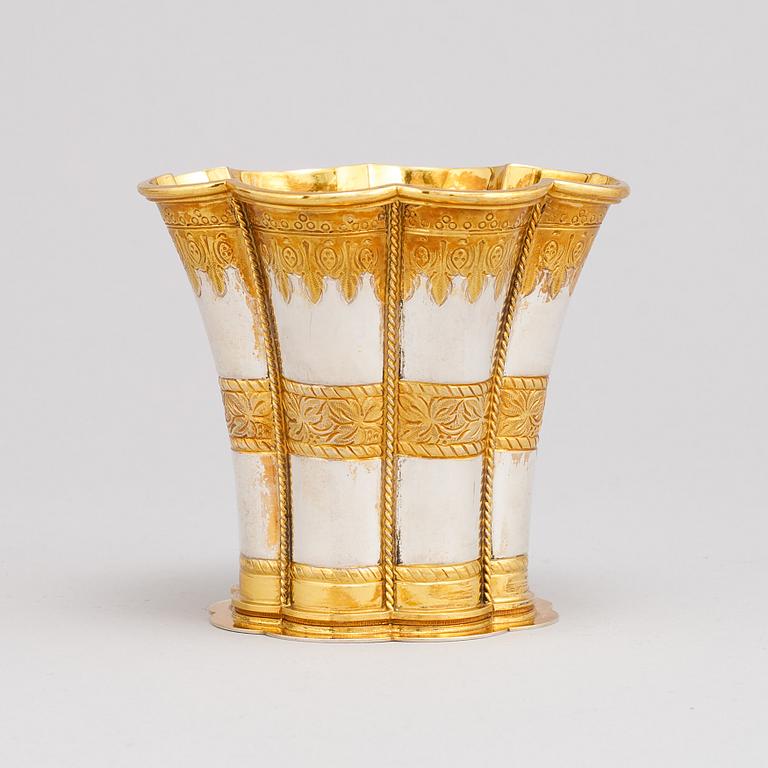 A 'Magrethebæger" silver beaker by Edvard Andersen, Denmark.