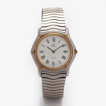 Ebel Sport -rannekello, 30 mm, teräs/kulta, quartz, mineraalilasi, 1990-luku.