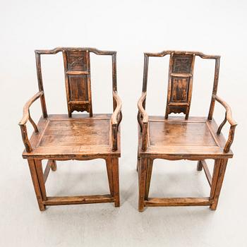 Armchairs, a pair China around 1900.