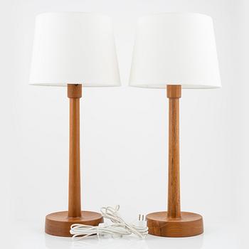 Uno & Östen Kristiansson, bordslampor, ett par, Luxus, Vittsjö, 1950/60-tal.