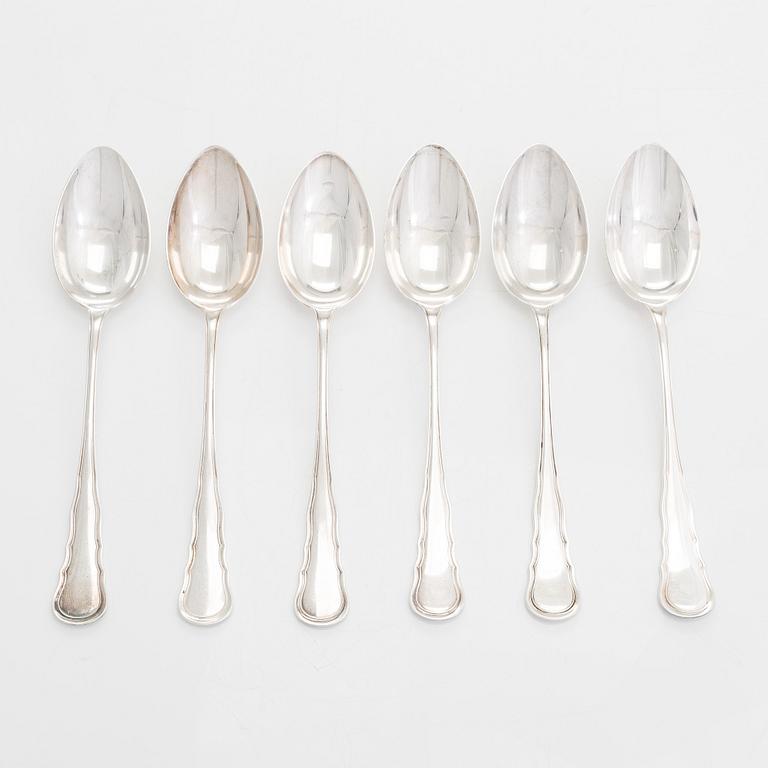 A 17-piece silver cutlery set, CG Hallberg, Stockholm, 1931-36.