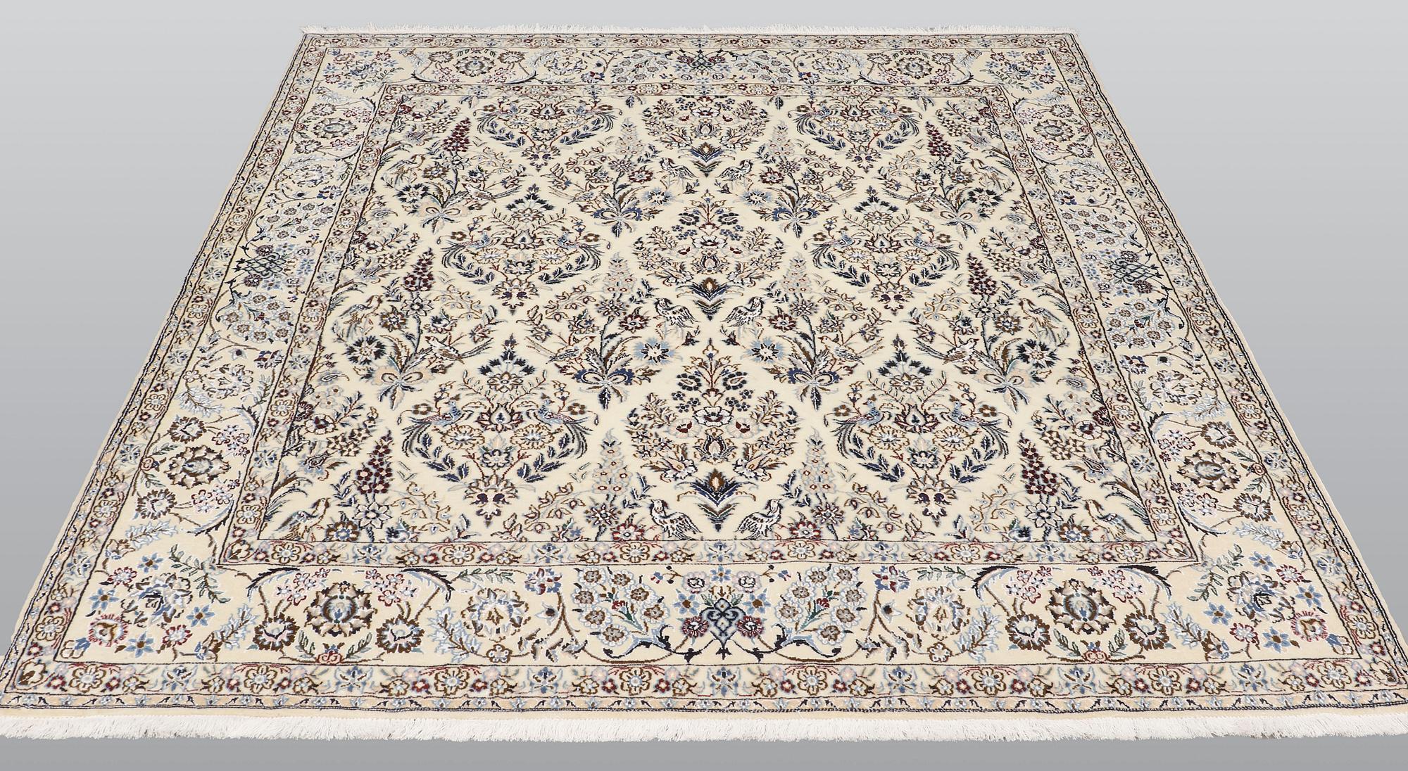 Matta, Figural Nain part silk s.k 9 LAA, ca 230 x 197 cm.