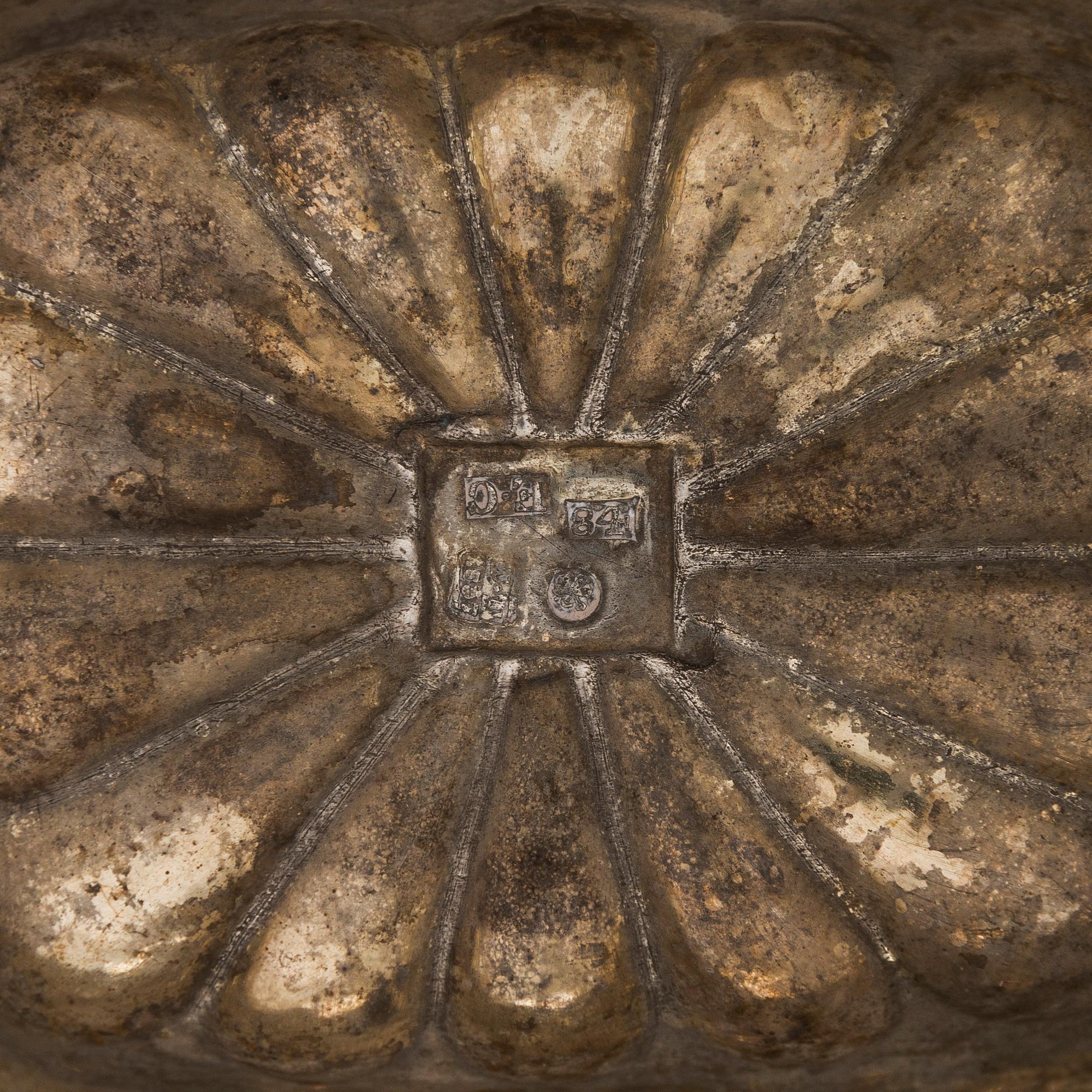 Two 19th-century parcel-gilt salt cellars, Saint Petersburg and Moscow.