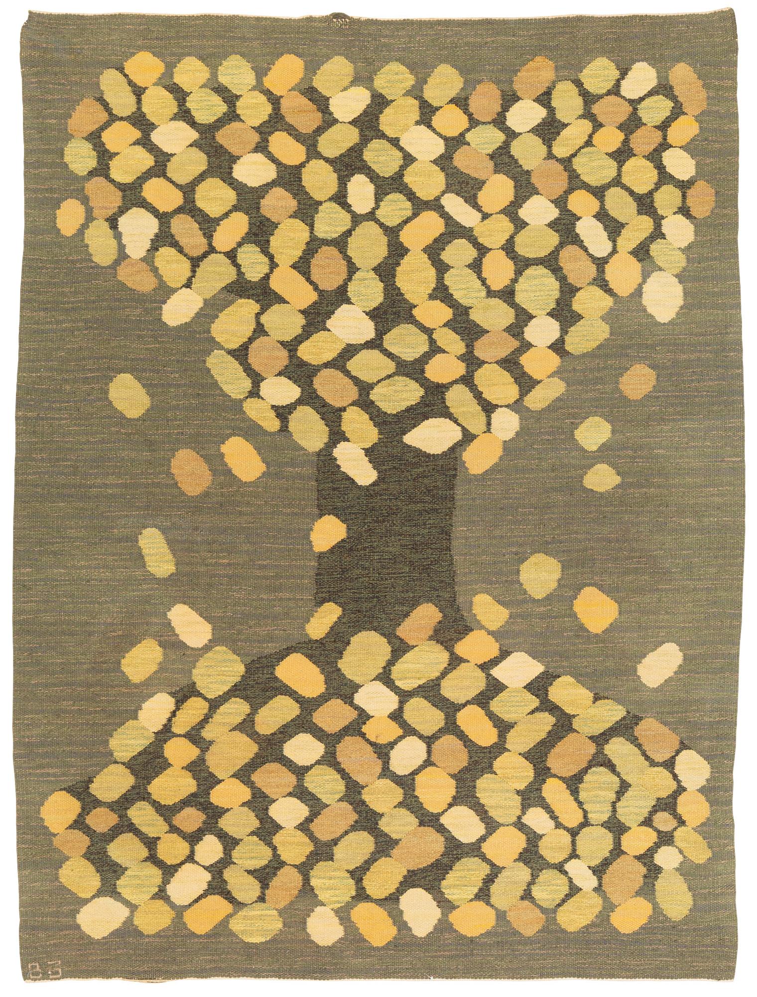 Brita Grahn, matta, rölakan, ca 234 x 177 cm, signerad BG.