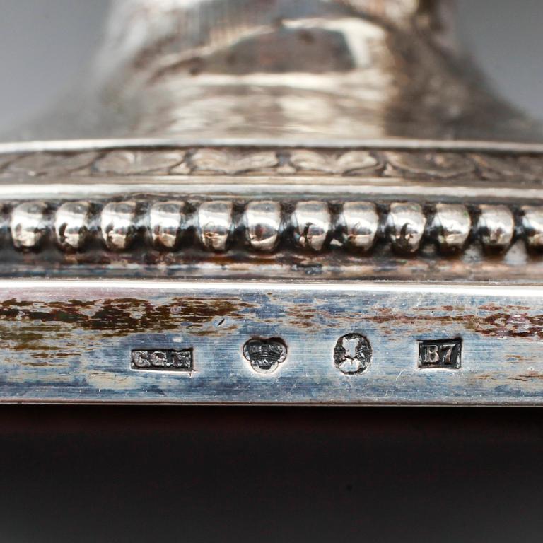 KAFFESERVIS, 3 delar, silver, CG Hallberg, Stockholm 1904. Vikt ca 1016 g.
