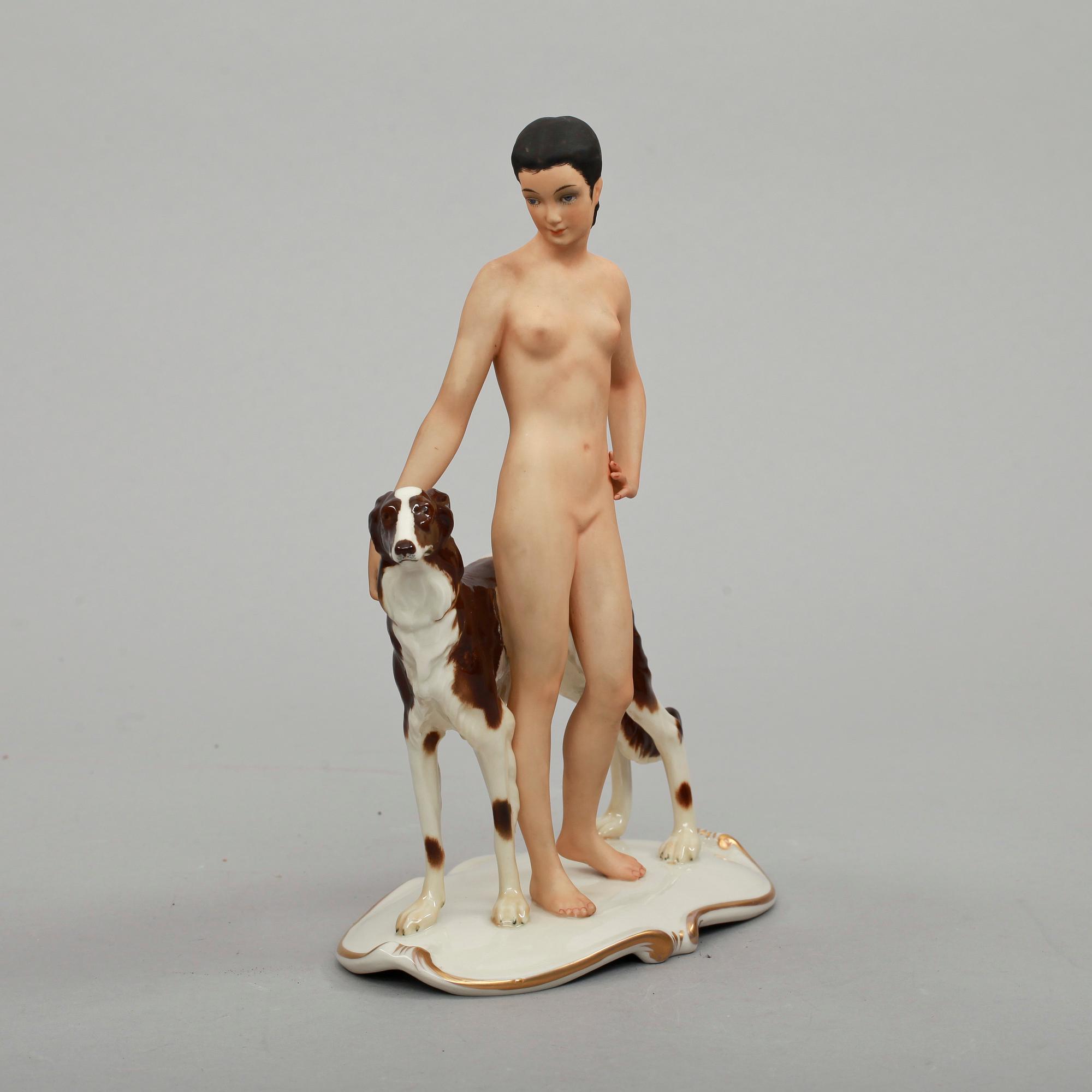 FIGURIN, porslin. Volkstedt, Tyskland 1900-talets mitt.