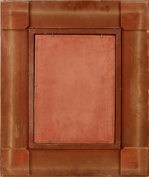 OKÄND KONSTNÄR, olja på pannå, otydligt signerad, 1900-talets andra hälft.