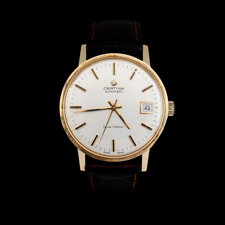 ARMBANDSUR, 18K guld, Certina, Automatic, Blue Ribbon.