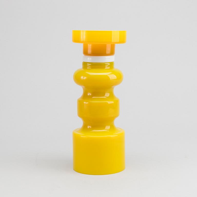 LJUSSTAKE/VAS, glas 1960/70-tal.