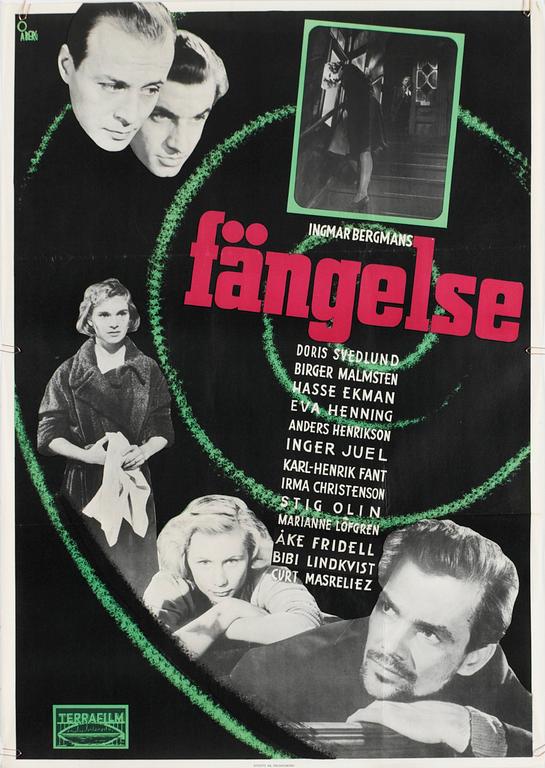 FILMAFFISCH "Fängelse", Ingmar Bergman.