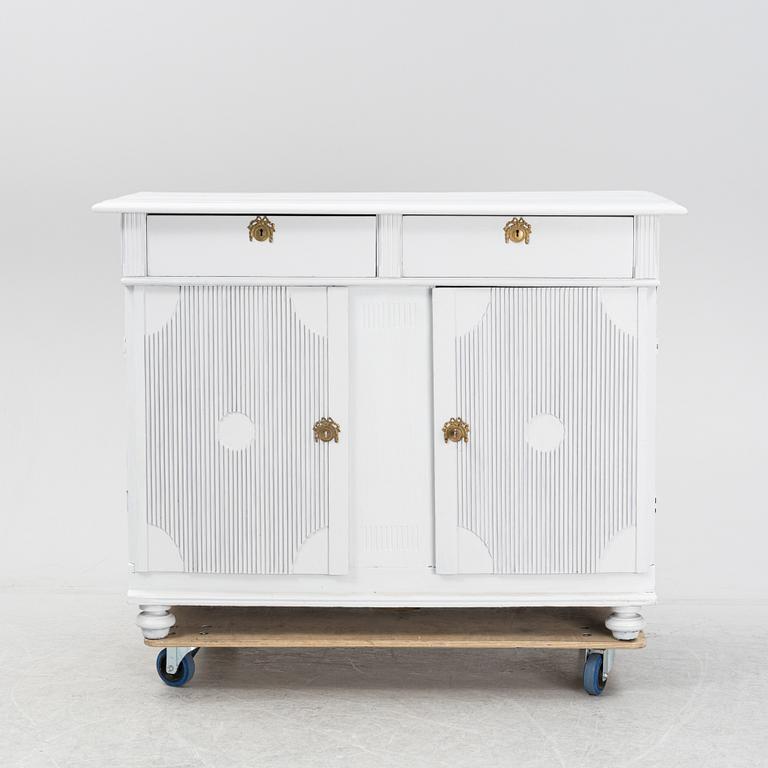 A painted Gustavian style sideboard, late 19th Century.